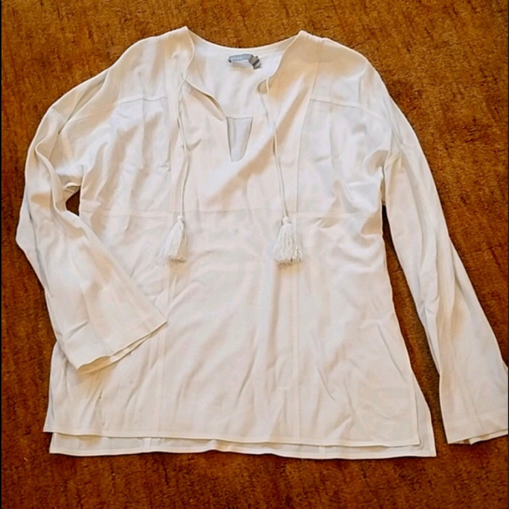 Vince Cream / Ivory Tunic with Tassel